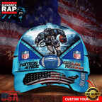 NFL Custom Name Carolina Panthers Super Bowl LIX 2025 Baseball Cap