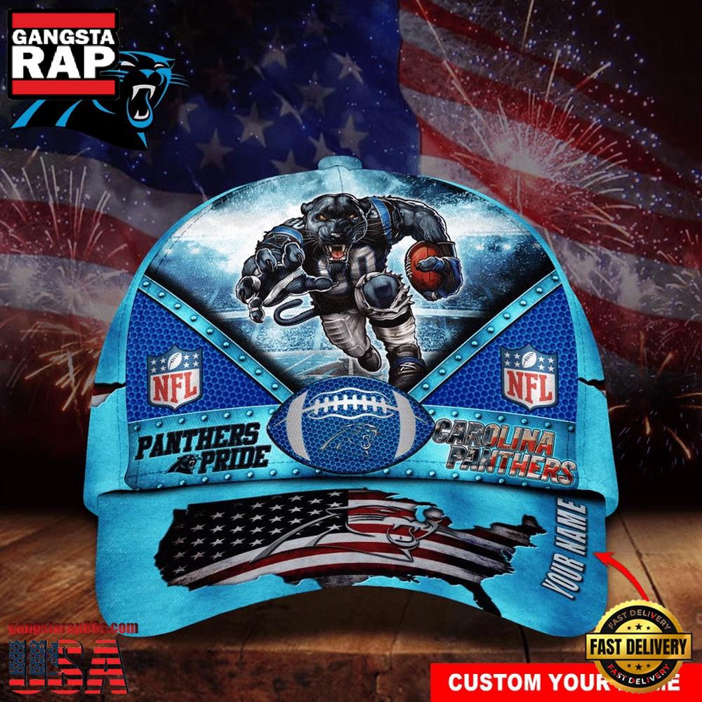 NFL Custom Name Carolina Panthers Super Bowl LIX 2025 Baseball Cap