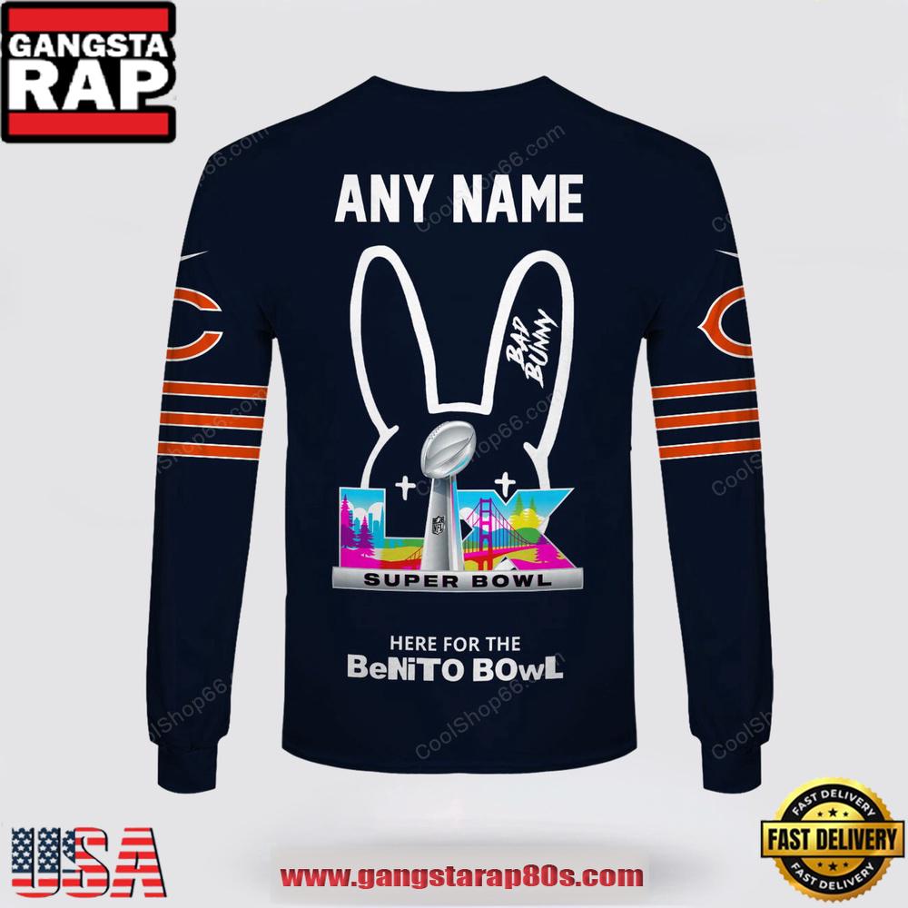 NFL Chicago Bears x Bad Bunny Super Bowl 2026 Special Edition Custom Sweatshirt