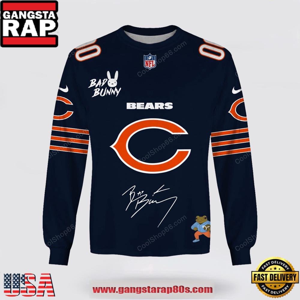 NFL Chicago Bears x Bad Bunny Super Bowl 2026 Special Edition Custom Sweatshirt