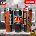 NFL Custom Name Cincinnati Bengals Football Logo Tumbler 40oz With Handle