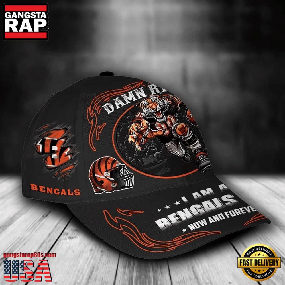 NFL Custom Name Cincinnati Bengals Mascot Damn Right Football Team Baseball Cap