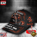 NFL Custom Name Cincinnati Bengals Mascot Damn Right Football Team Baseball Cap