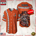 NFL Custom Name Cleveland Browns Mascot Baseball Jersey Shirt