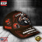 NFL Custom Name Cleveland Browns Mascot Damn Right Football Team Baseball Cap
