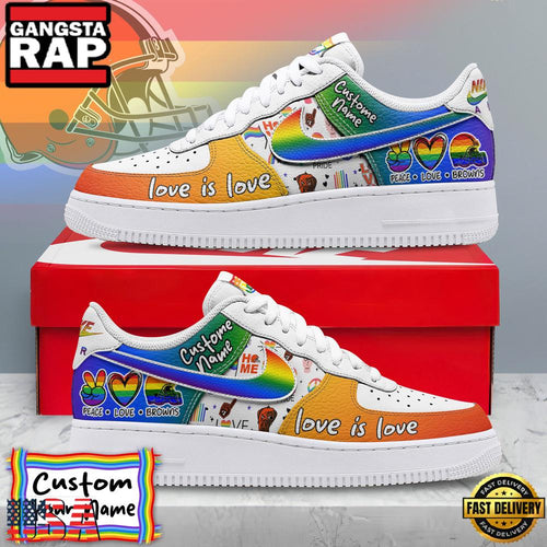 Custom Name Cleveland Browns NFL Unique Colors Nike Air Force 1 Sneakers Shoes