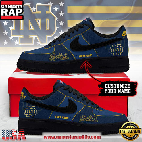NCAA Custom Notre Dame Fighting Irish New 2026 Version Air Force 1 Sneakers Shoes