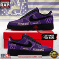 NCAA Custom Washington Huskies New 2026 Version Air Force 1 Sneakers Shoes