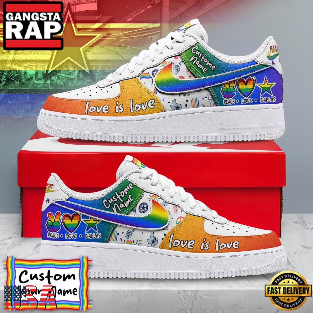 Custom Name Dallas Cowboys NFL Unique Colors Nike Air Force 1 Sneakers Shoes