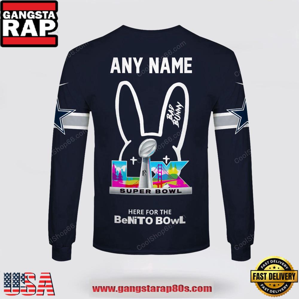 NFL Dallas Cowboys x Bad Bunny Super Bowl 2026 Special Edition Custom Sweatshirt