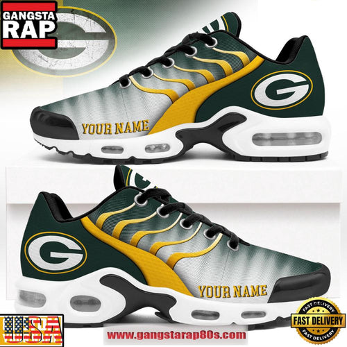 Custom Name Green Bay Packers NFL New 2026 Version Air Max Plus Shoes Running Sneakers