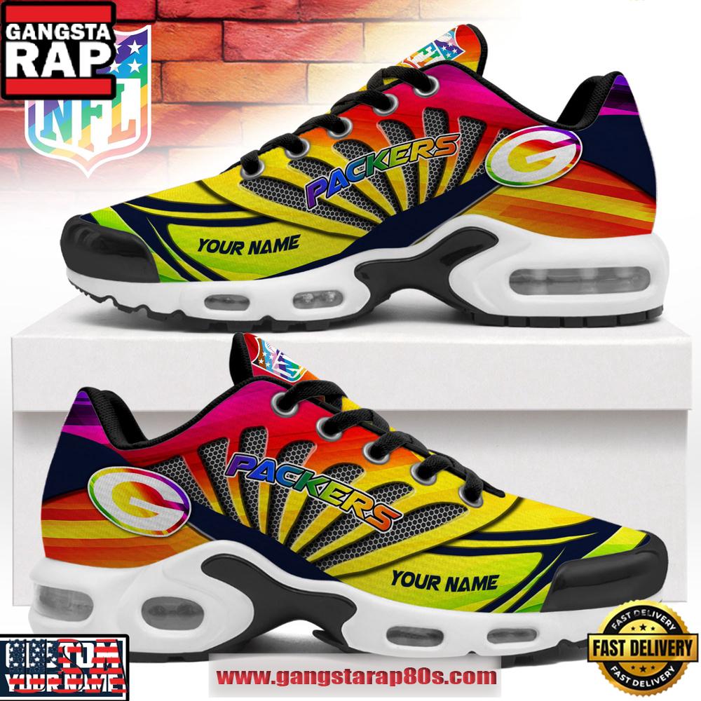 Green Bay Packers NFL Pride Month 2026 Custom Air Max Plus Shoes Running Sneakers