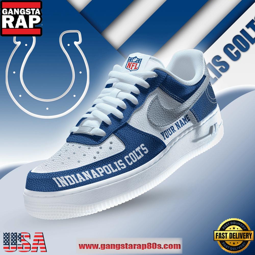 NFL Custom Name Indianapolis Colts New 2026 Version Air Force 1 Shoes Running Sneakers