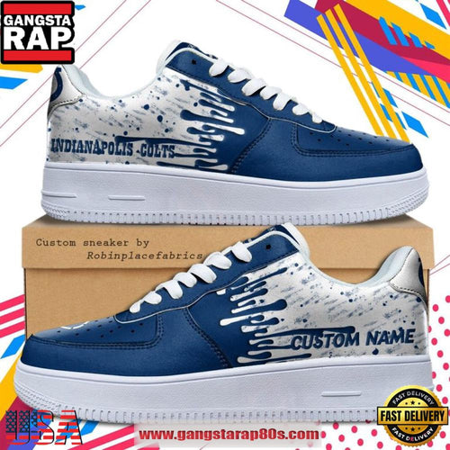 Custom Name Indianapolis Colts NFL New 2026 Version Air Force 1 Fashions Shoes