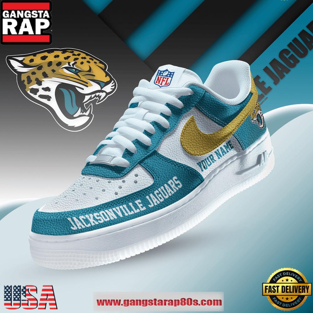 NFL Custom Name Jacksonville Jaguars New 2026 Version Air Force 1 Shoes Running Sneakers