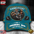 NFL Custom Name Jacksonville Jaguars Mascot Damn Right Football Team Baseball Cap