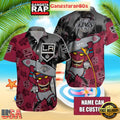 Custom Name Los Angeles Kings Tiki Vibes Summer Aloha Hawaiian Shirt