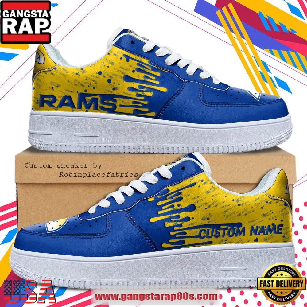 Custom Name Los Angeles Rams NFL New 2026 Version Air Force 1 Fashions Shoes