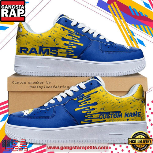 Custom Name Los Angeles Rams NFL New 2026 Version Air Force 1 Fashions Shoes