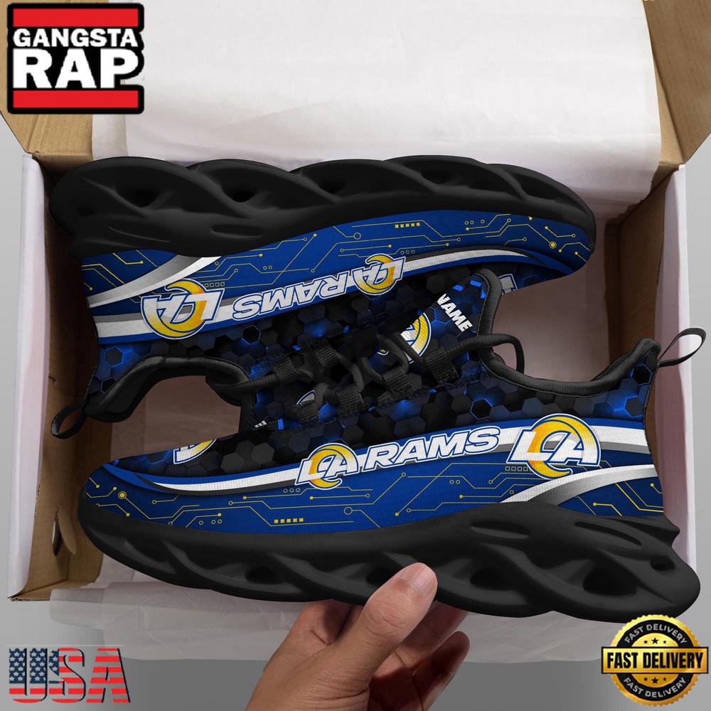 NFL Los Angeles Rams Sport Football New Design Max Soul Shoes Running Sneakers