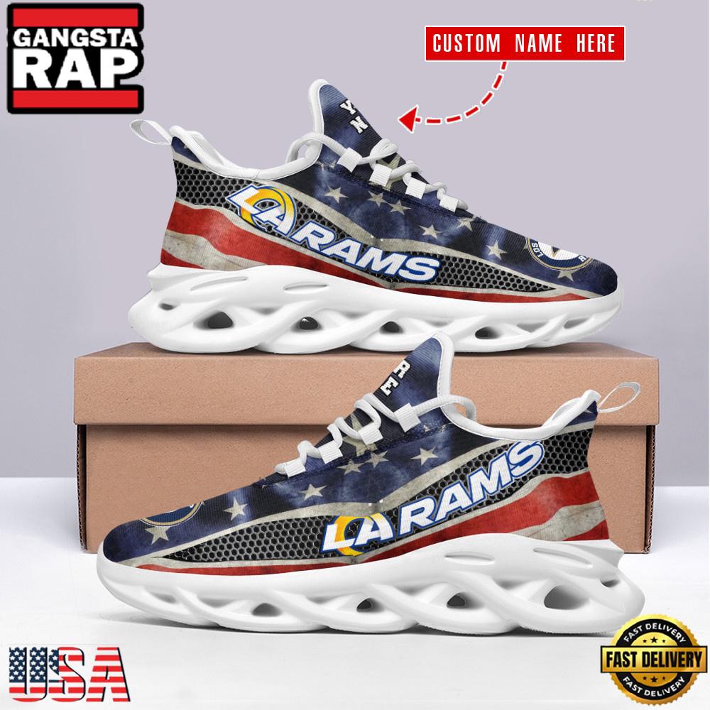 NFL Los Angeles Rams US Flag New Design Max Soul Shoes Running Sneakers