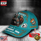 NFL Custom Name Miami Dolphins Mascot Damn Right Football Team Baseball Cap