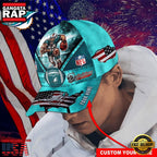 NFL Custom Name Miami Dolphins Super Bowl LIX 2025 Baseball Cap