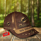 NFL Custom Name Miami Dolphins Team Sport Baseball Cap