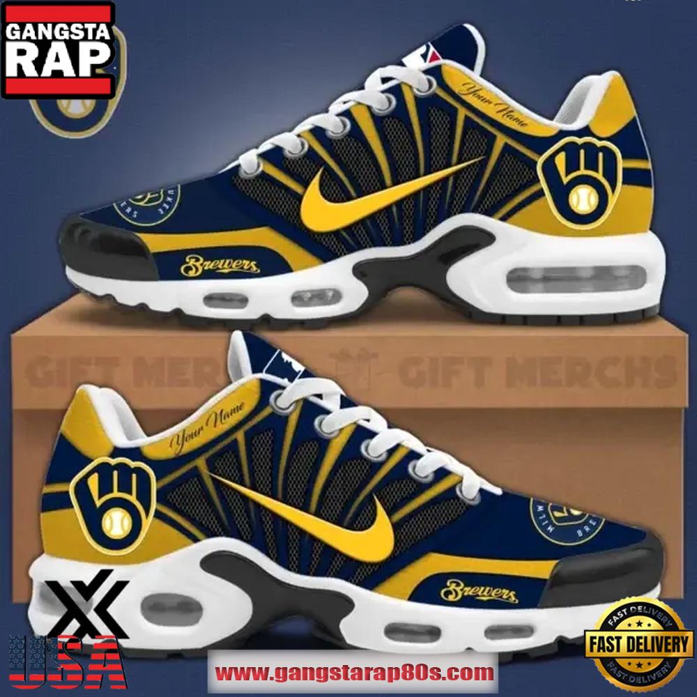 MLB Milwaukee Brewers Unique Sports Design Custom Air Max Plus Shoes Running Sneakers