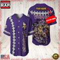 NFL Custom Name Minnesota Vikings Mascot Baseball Jersey Shirt