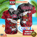 Custom Name Montreal Canadiens Tiki Surf Style Summer Aloha Hawaiian Shirt