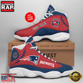 NFL Custom Name New England Patriots New Design Air Jordan 13 Running Sneakers For Men Women