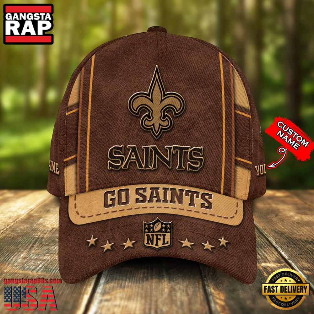 NFL Custom Name New Orleans Saints Team Sport Baseball Cap