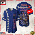 NFL Custom Name New York Giants Mascot Baseball Jersey Shirt