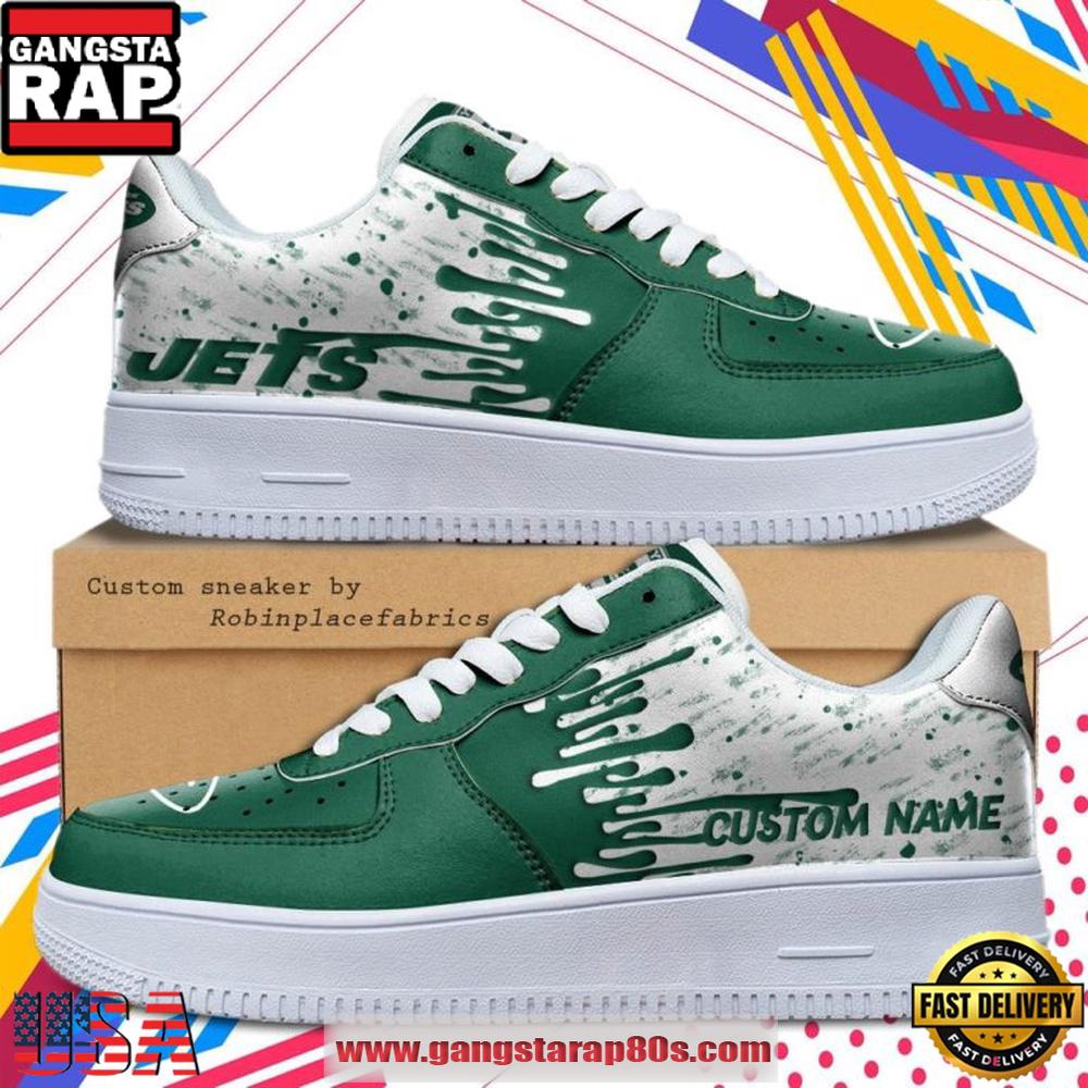 Custom Name New York Jets NFL New 2026 Version Air Force 1 Fashions Shoes
