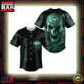 NFL Custom Name New York Jets Football Skull Baseball Jersey Shirt