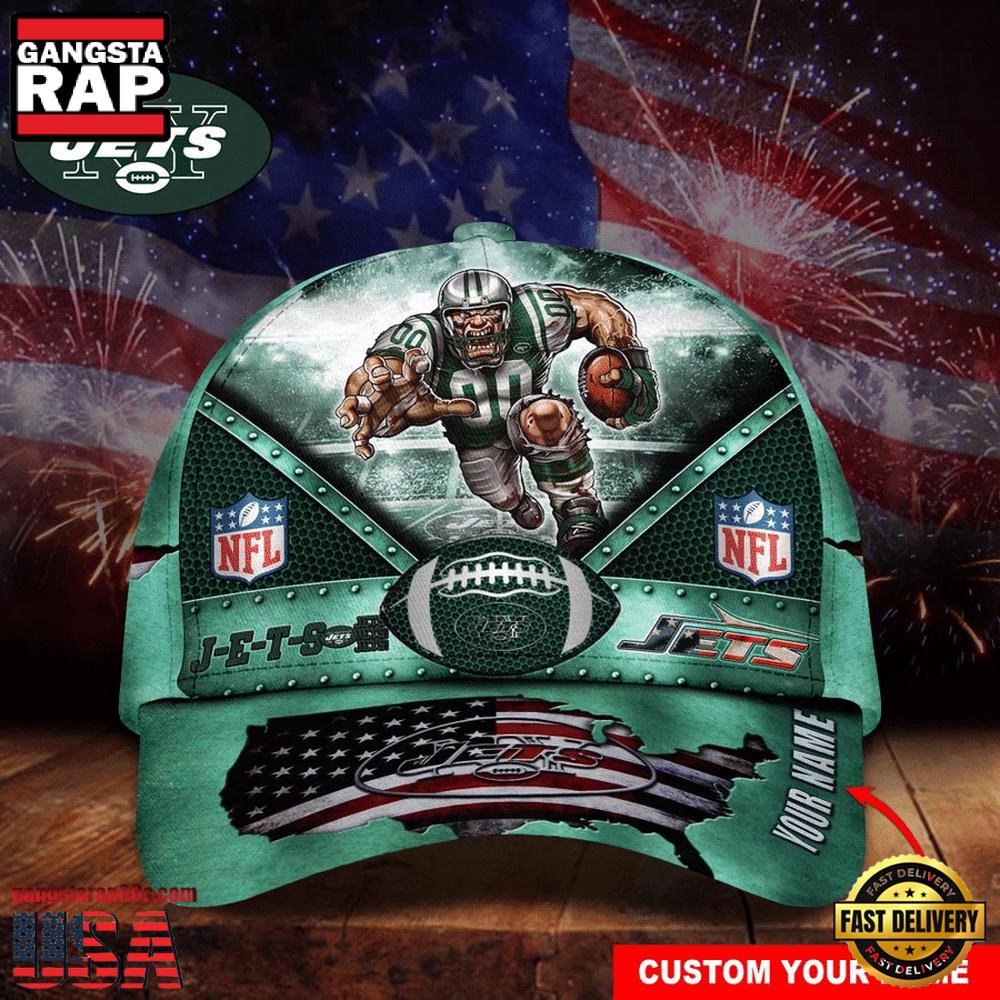 NFL Custom Name New York Jets Super Bowl LIX 2025 Baseball Cap