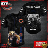 NFL Custom Name Chicago Bears Mascot Baseball Jersey