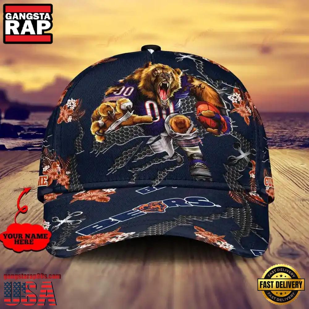 NFL Custom Name Chicago Bears New Design Baseball Cap