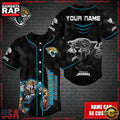 NFL Custom Name Jacksonville Jaguars Mascot Baseball Jersey