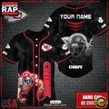 NFL Custom Name Kansas City Chiefs Mascot Baseball Jersey