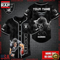 NFL Custom Name Las Vegas Raiders Mascot Baseball Jersey