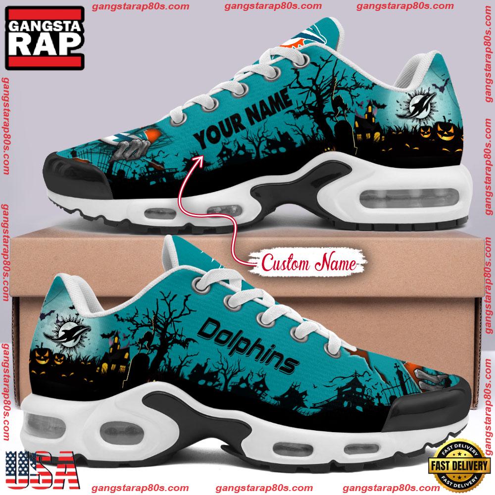 Custom Name NFL Miami Dolphins Air Max Plus Shoes Running Sneakers