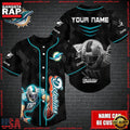NFL Custom Name Miami Dolphins Mascot Baseball Jersey