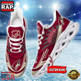 NHL Custom Name Arizona Coyotes Team Logo Design Max Soul Shoes Running Sneakers