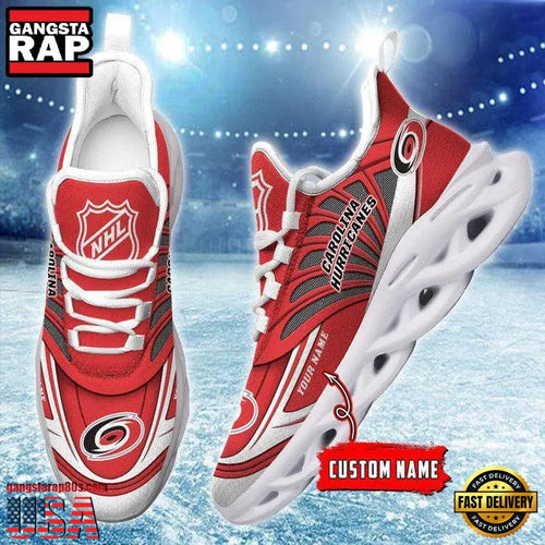 NHL Custom Name Carolina Hurricanes Team Logo Design Max Soul Shoes Running Sneakers