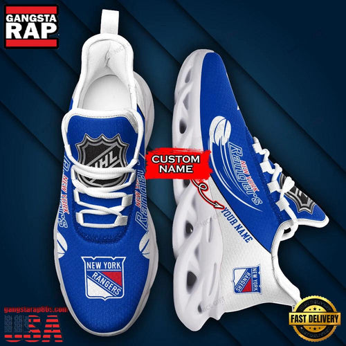 NHL Custom Name New York Rangers Team Sport Max Soul Shoes