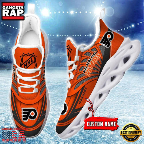 NHL Custom Name Philadelphia Flyers Team Logo Design Max Soul Shoes Running Sneakers