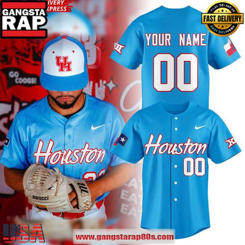 Custom Name Number Houston Cougars Baseball 2025 City Connect Limited Baseball Jersey Shirt