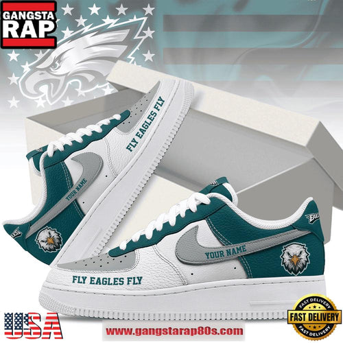NFL Custom Name Philadelphia Eagles New 2026 Version Air Force 1 Shoes Running Sneakers